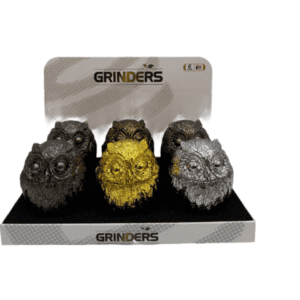 OWL SHAPED GRINDERS - DISPLAY OF 6