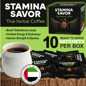STAMINA SAVOR THAI HERBAL COFFEE FOR SEXUAL ENHANCEMENT - DISPLAY OF 10