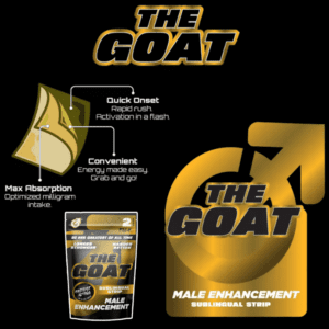 THE GOAT SUBLINGUAL MALE ENHANCEMENT STRIPS 2CT/POUCH - 25CT DISPLAY