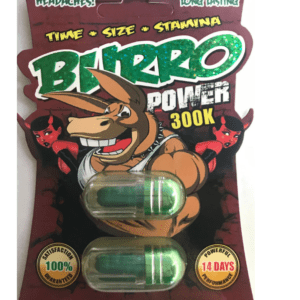 BURRO - 300K ALL NATURAL SUPPLEMENT FOR MEN - 2 CAPS PER PACK - DISPLAY OF 24CT