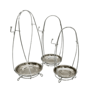 SET OF 3 METAL CHARCOAL HOLDER