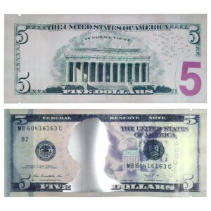 SMELL PROOF BAGS 3.5G $5 BILL - BAG OF 50 COUNT - (BMN-6)