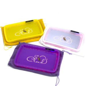 CLOUD HOOKAH LIGHT UP L.E.D. ROLLING TRAY - MIXED COLOR (CLOUDTRAY)