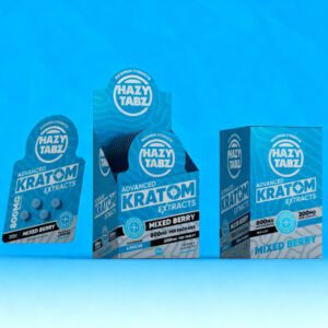HAZY TABZ KRATOM EXTRACS 800MG 4-PACK TABLETS - DISPLAY OF 10