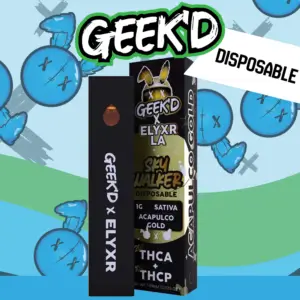 GEEK'D X ELYXR LA THC-A BLEND 1G DISPOSABLE - DISPLAY OF 10