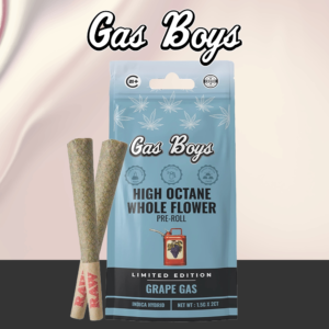GAS BOYS THC-A EXOTIC WHOLE FLOWER 1.5G X 2-PACK PRE ROLLS - DISPLAY OF 10