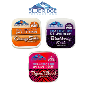 BLUE RIDGE THCA + THCP + D10 + D9 LIVE RESIN BLEND 3G DABS - 1CT