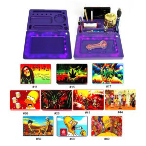 MIXED DESIGNS LED ROLLING TRAY BOX - 1CT