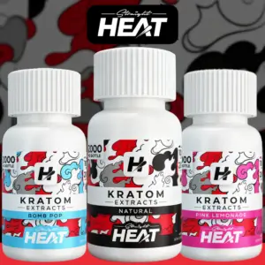 STRAIGHT HEAT KRATOM EXTRACT 200MG TABLETS - JAR OF 10