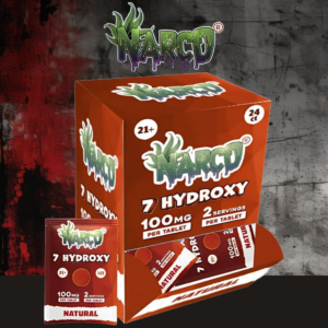 NARCO 7-HYDROXY 100MG 1-PACK CHEWABLE TABLET - DISPLAY OF 24
