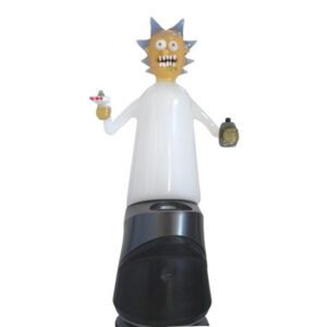 SMOQ GLASS PUFFCO TOP WITH RICK AND MORTY DESIGN