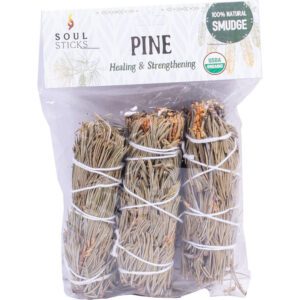 SOUL STICKS - PINE SAGE SMUDGE 4" - 3CT