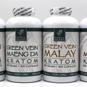 WHOLE HERBS NATURAL KRATOM CAPSULES - 250CT