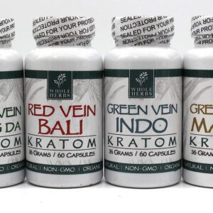 WHOLE HERBS NATURAL KRATOM CAPSULES - 60CT