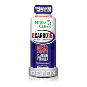GRAPE FLAVOR - QCARBO SAME-DAY DETOX DRINK 16OZ - HERBAL CLEAN