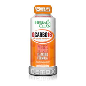 ORANGE FLAVOR - QCARBO SAME-DAY DETOX DRINK 16OZ - HERBAL CLEAN