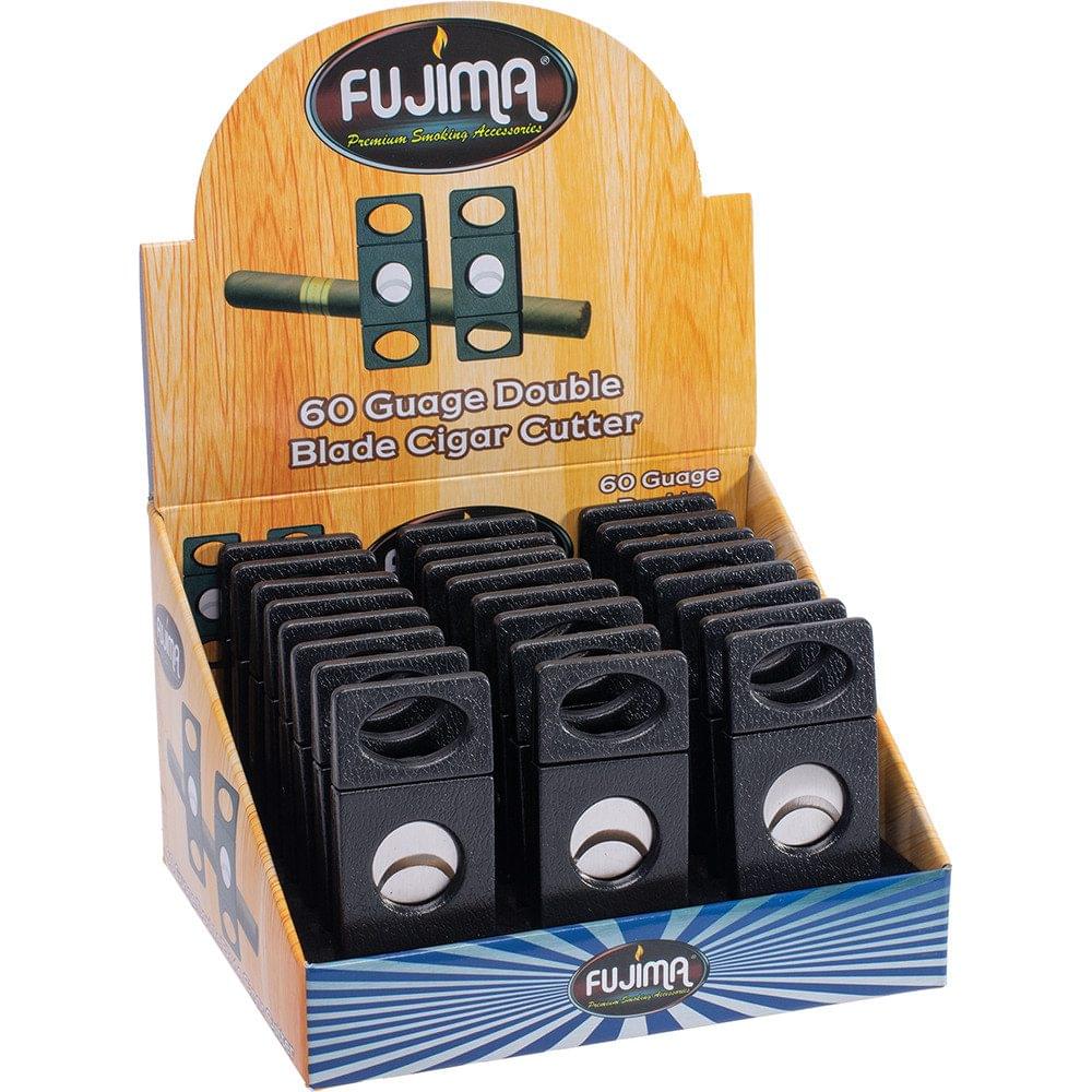 FUJIMA DOUBLE BLADE CIGAR CUTTER (50 GAUGE) - DISPLAY OF 24
