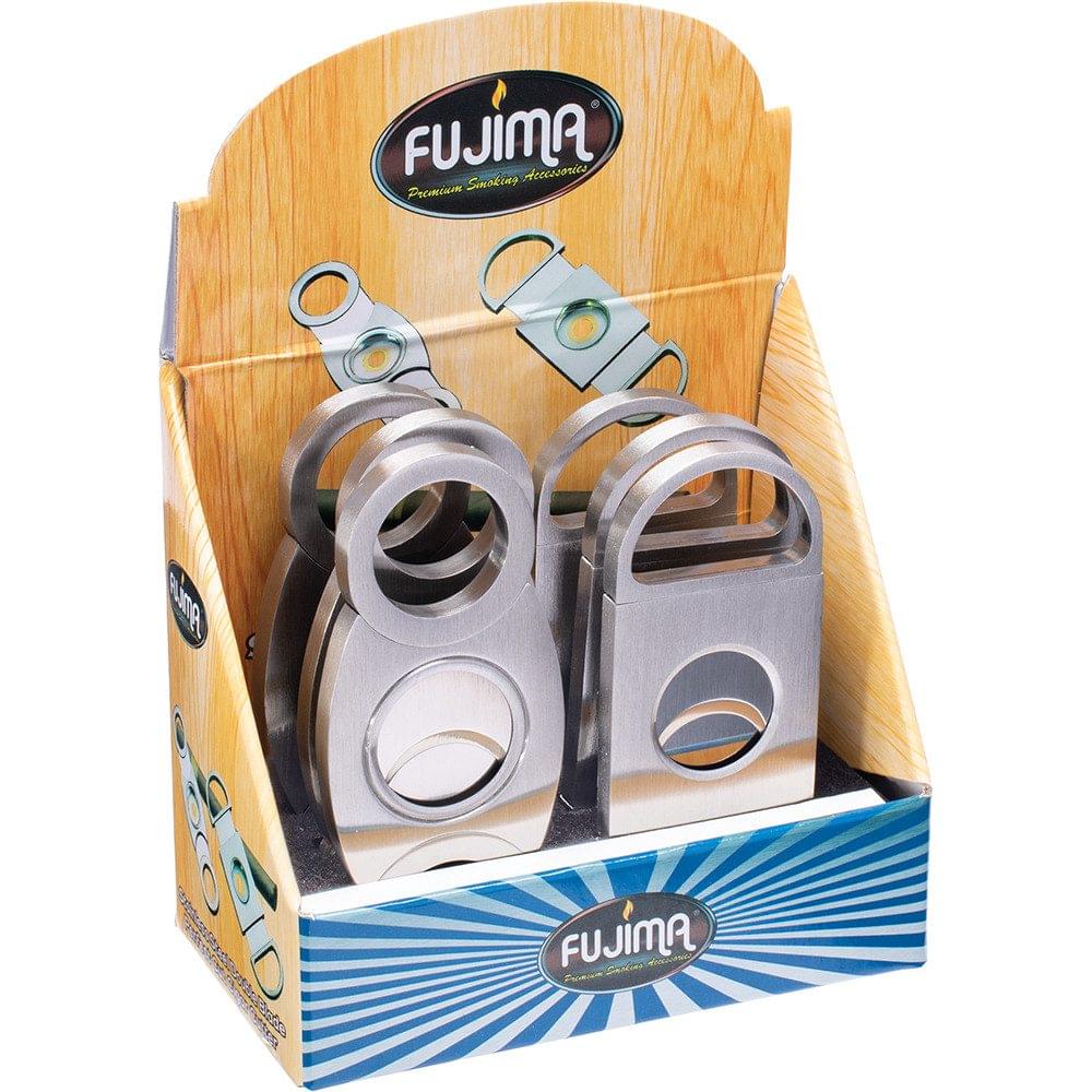 FUJIMA STAINLESS STEEL GOLDEN HOLE CIGAR CUTTER - 20MM & 22MM - DISPLAY OF 6