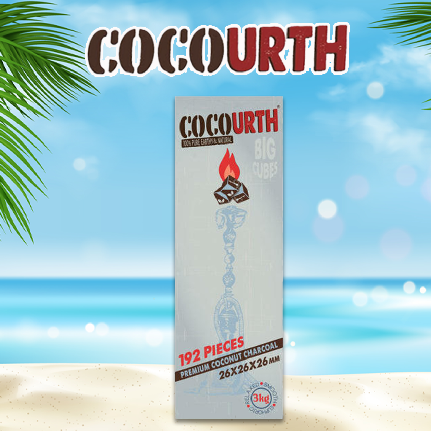 COCOURTH PREMIUM COCONUT CHARCOAL BIG CUBES - 192CT