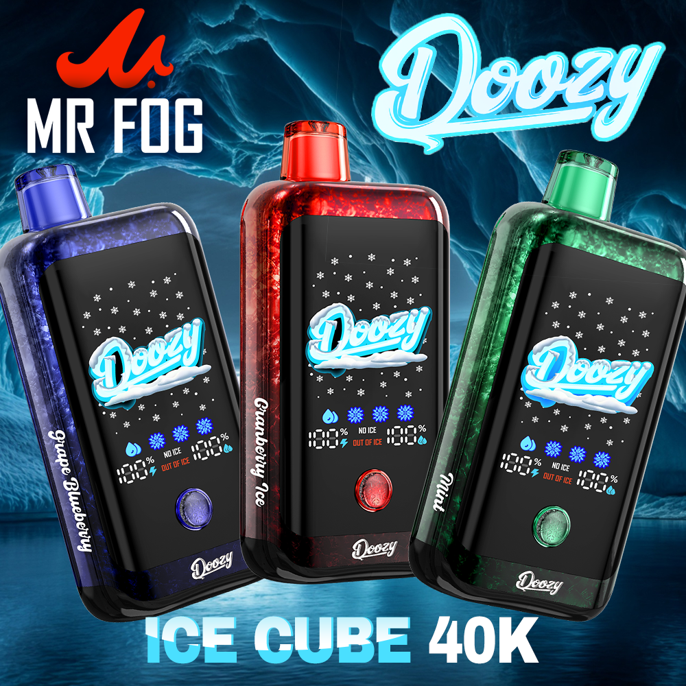 MR FOG DOOZY ICE CUBE POWERED 40,000 PUFFS DISPOSABLE VAPE - DISPLAY OF 5