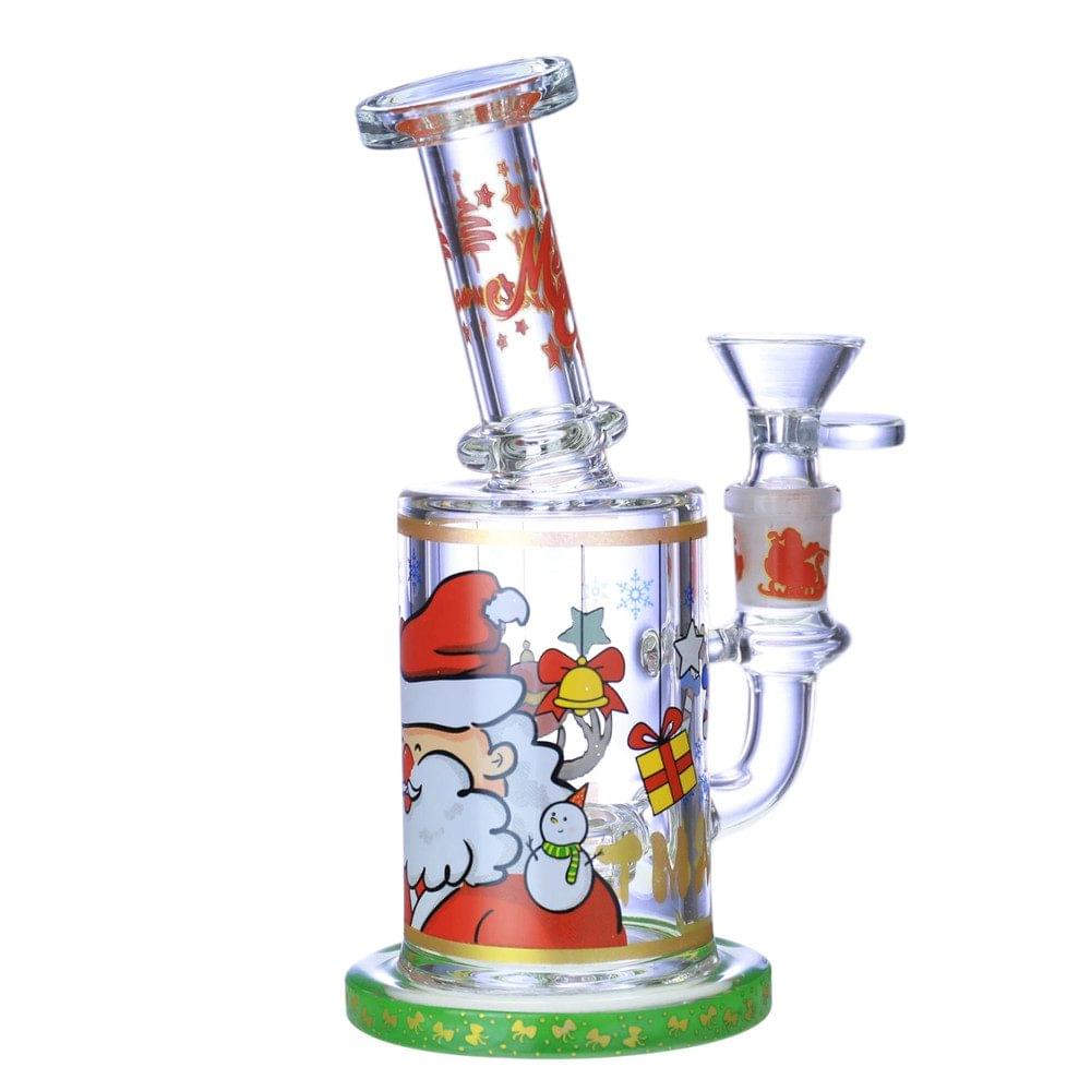 CHRISTMAS SANTA PREMIUM GLASS WATERPIPE 7"