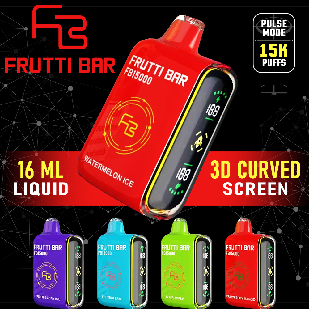 FRUTTI BAR FB 15,000 PUFFS DISPOSABLE VAPE - DSIPLAY OF 5