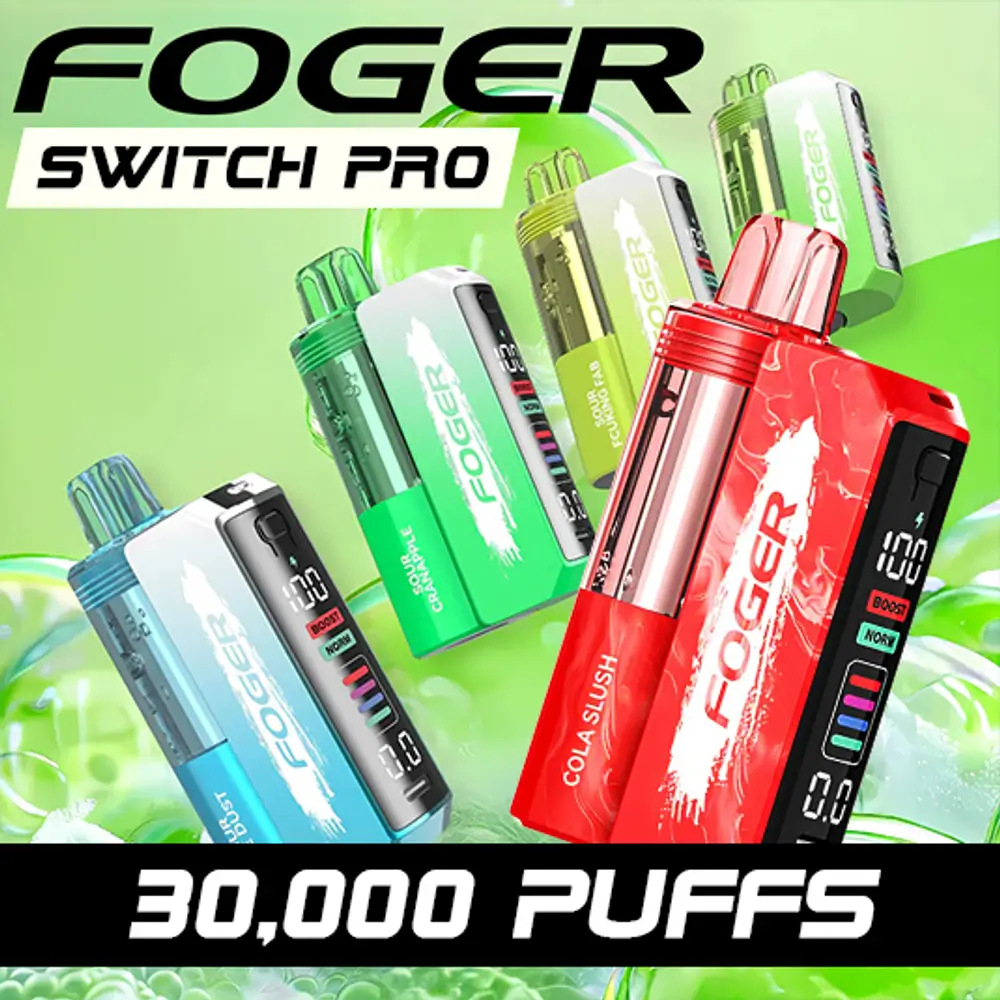 FOGER SWITCH PRO KIT 30,000 PUFFS DISPOSABLE VAPE (FULL KIT) - DISPLAY OF 5