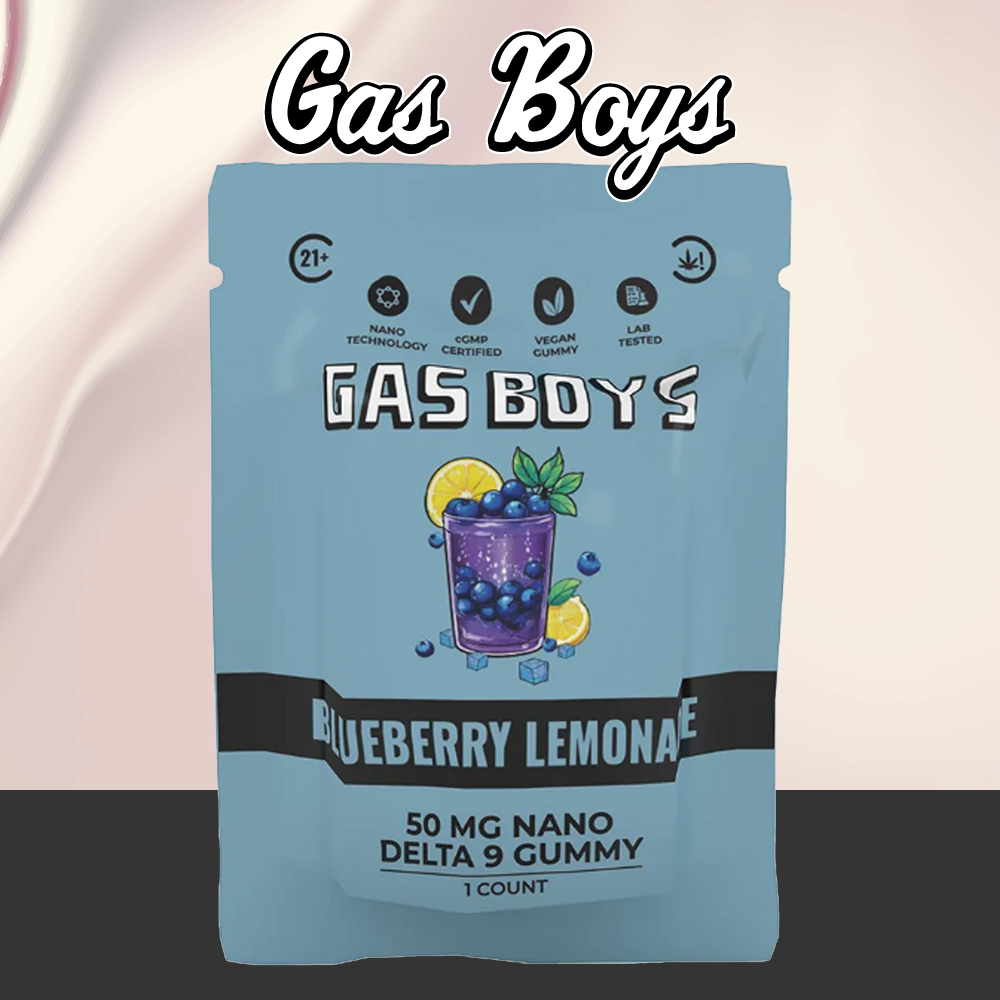 GAS BOYS DELTA 9 NANO 50MG 2-PACK GUMMIES - JAR OF 30