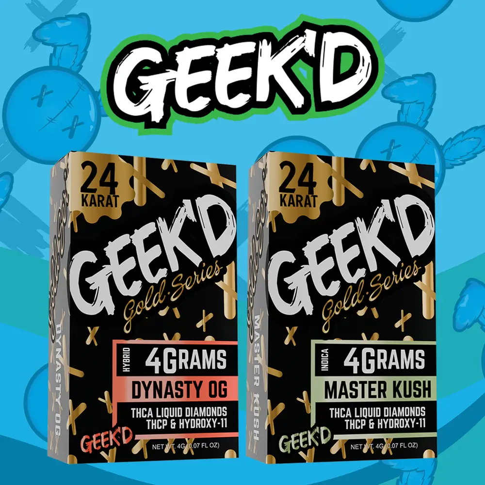 GEEK'D GOLD 4G THC-A LIQUID DIAMONDS 24 KARAT - DISPLAY OF 6
