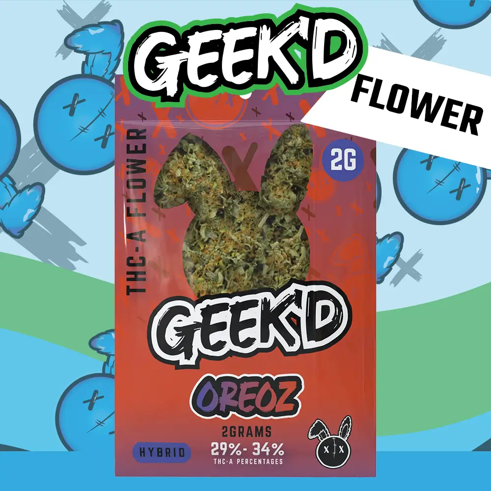 GEEK'D 2G THC-A FLOWER - JAR OF 28