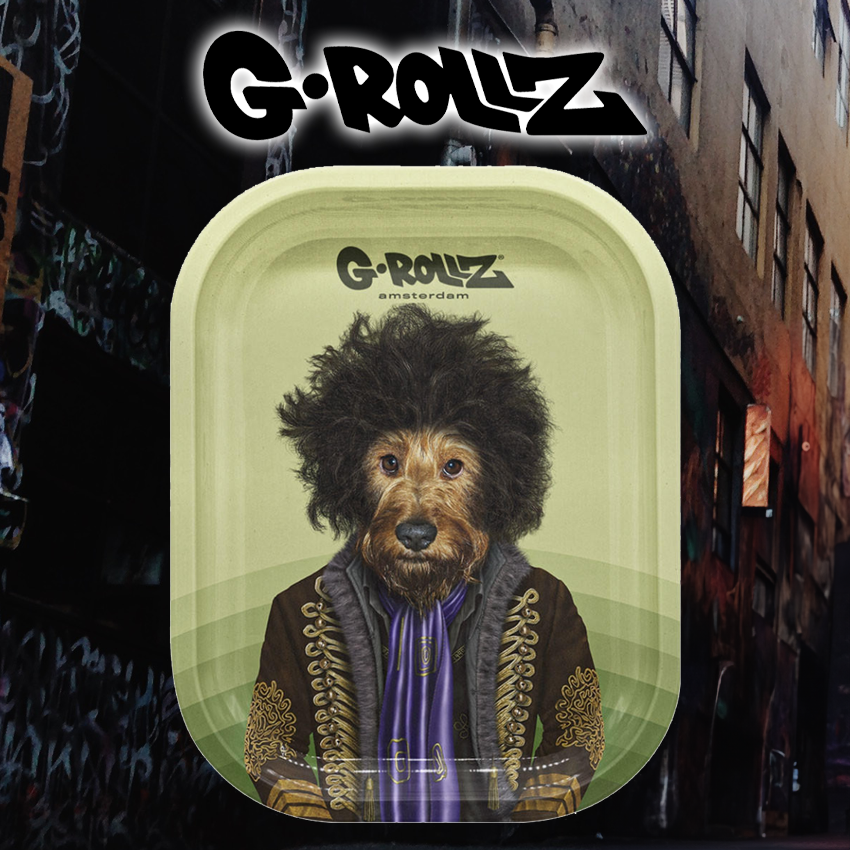 G-ROLLZ - PSYCHEDELIC SMALL TIN TRAY 14 X 18CM
