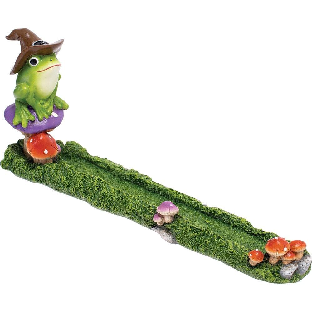 FUJIMA FROG IN HAT INCENSE BURNER