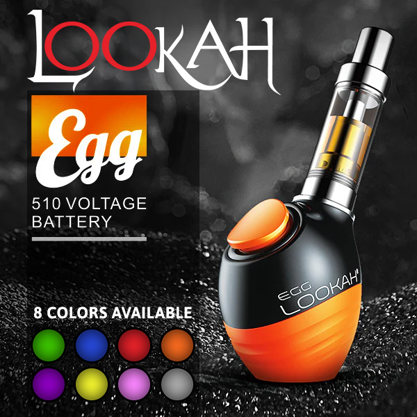 LOOKAH EGG 350mAh VV CARTRIDGE BATTERY - DISPLAY OF 5