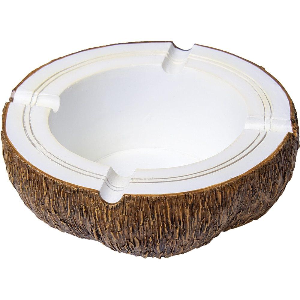 FUJIMA COCONUT SHAPE POLYSTONE ASHTRAY