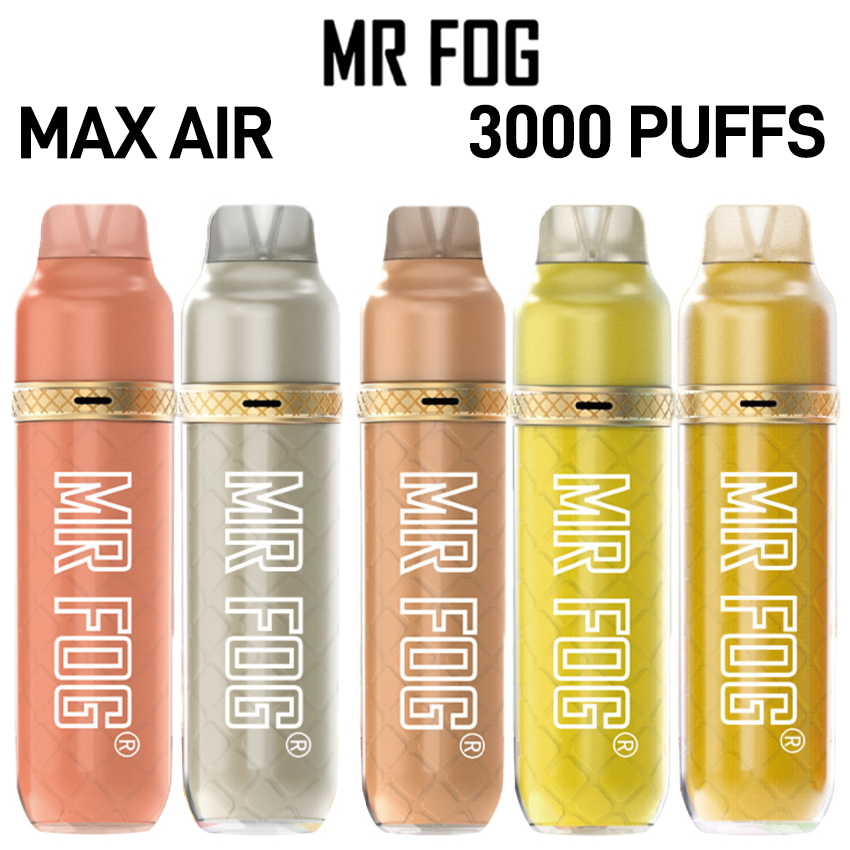 MR.FOG MAX AIR 5% DISPOSABLE DEVICE 7/8ML (3000 PUFFS) - DISPLAY OF 10