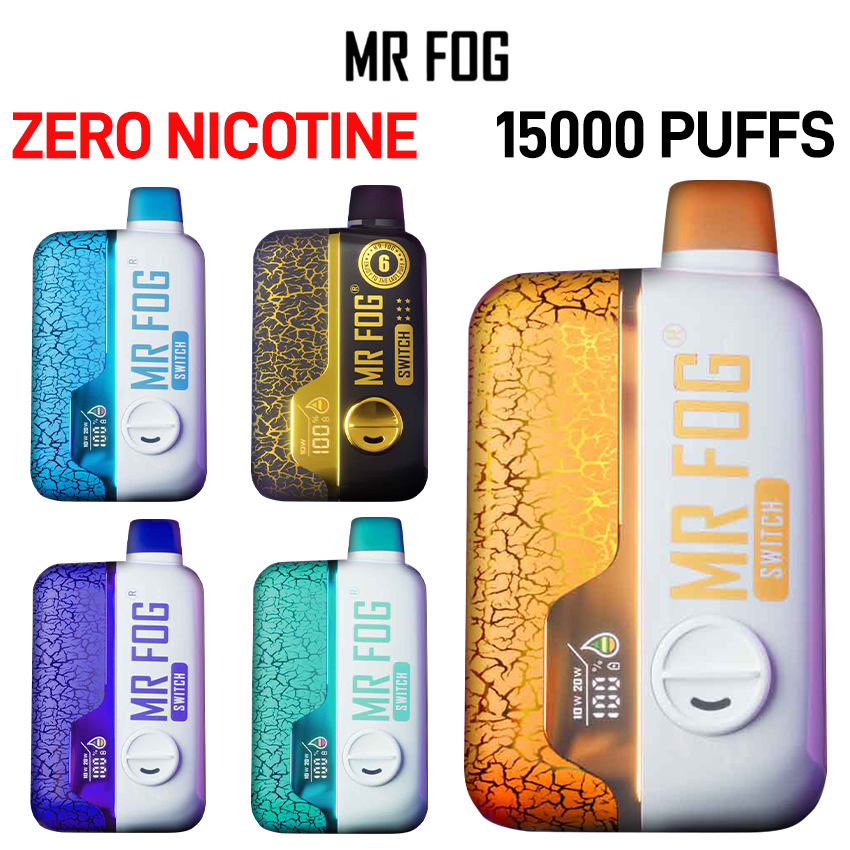 MR FOG SWITCH *ZERO NIC* SW15000 15,000 PUFFS DISPOSABLE VAPE - DISPLAY OF 10