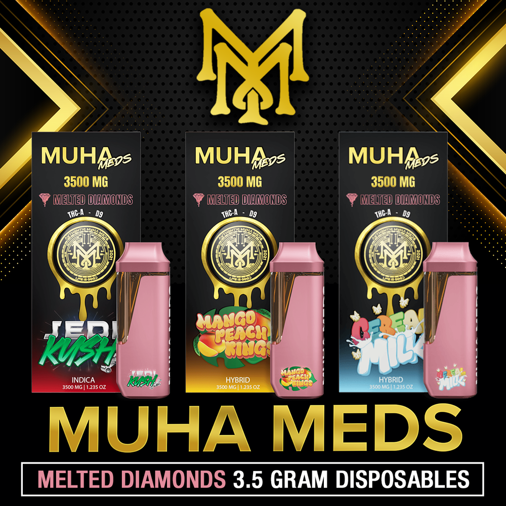 MUHA MEDS - MELTED DIAMONDS THCA + D9 3.5G DISPOSABLE - 5CT DISPLAY