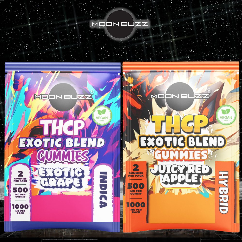MOON BUZZ EXOTIC THC-P BELND 1200MG 1-PACK GUMMY - JAR OF 25
