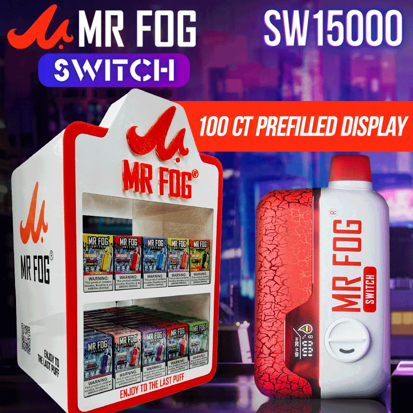 MR FOG SWITCH SW15000 17ML 15,000 PUFFS DISPOSABLE VAPE *NEW PACKAGING* - DISPLAY OF 100