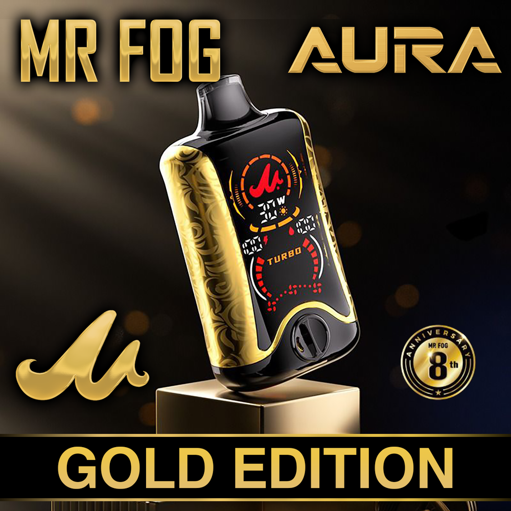 MR FOG AURA GOLD EDITION 60,000 PUFFS DISPOSABLE VAPE - DISPLAY OF 5