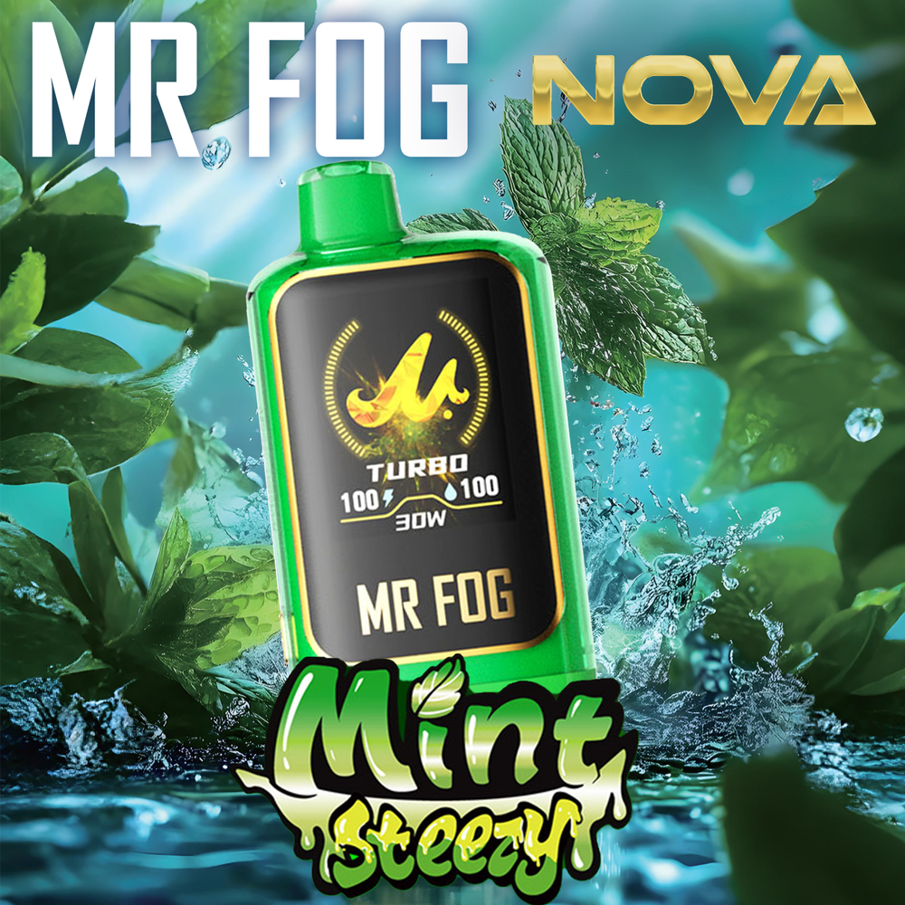 MR FOG NOVA MINT STEEZY SERIES 36,000 PUFFS DISPOSABLE VAPE - DISPLAY OF 5