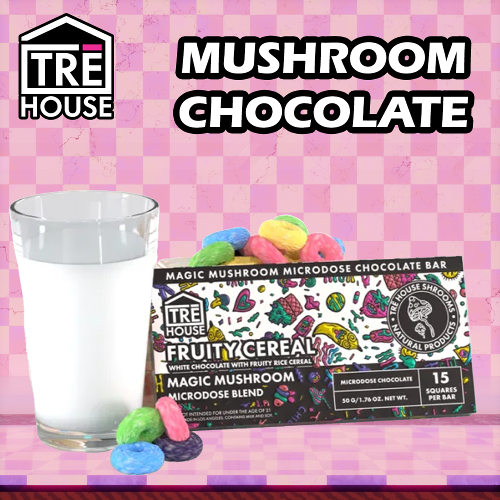 TRE HOUSE MAGIC MUSHROOM CHOCOLATE BARS - 10CT DISPLAY