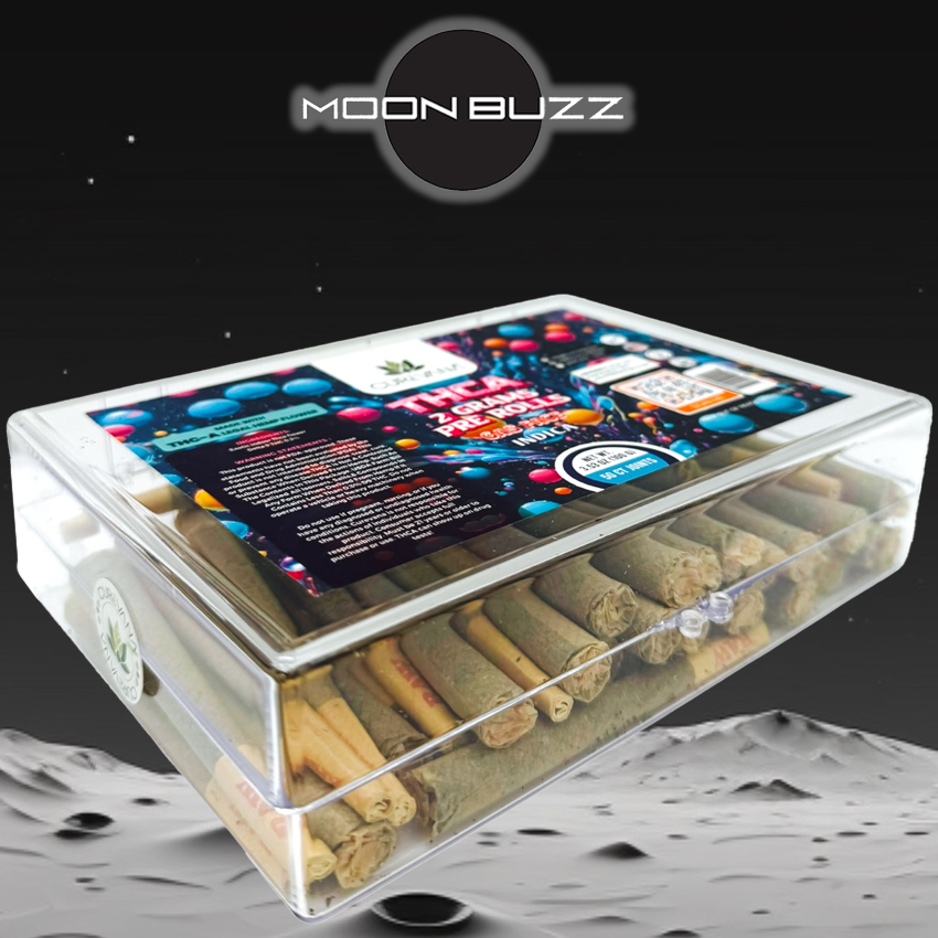 MOON BUZZ EXOTIC THC-A 1.5G PRE ROLLS - DISPLAY OF 50