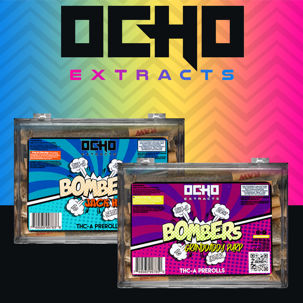 OCHO EXTRACTS BOMBERS THC-A 1G PRE-ROLLS 20-PACK