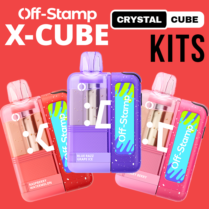 OFF STAMP X-CUBE CRYSTAL 35,000 PUFFS DISPOSABLE (FULL KIT) - DISPLAY OF 5