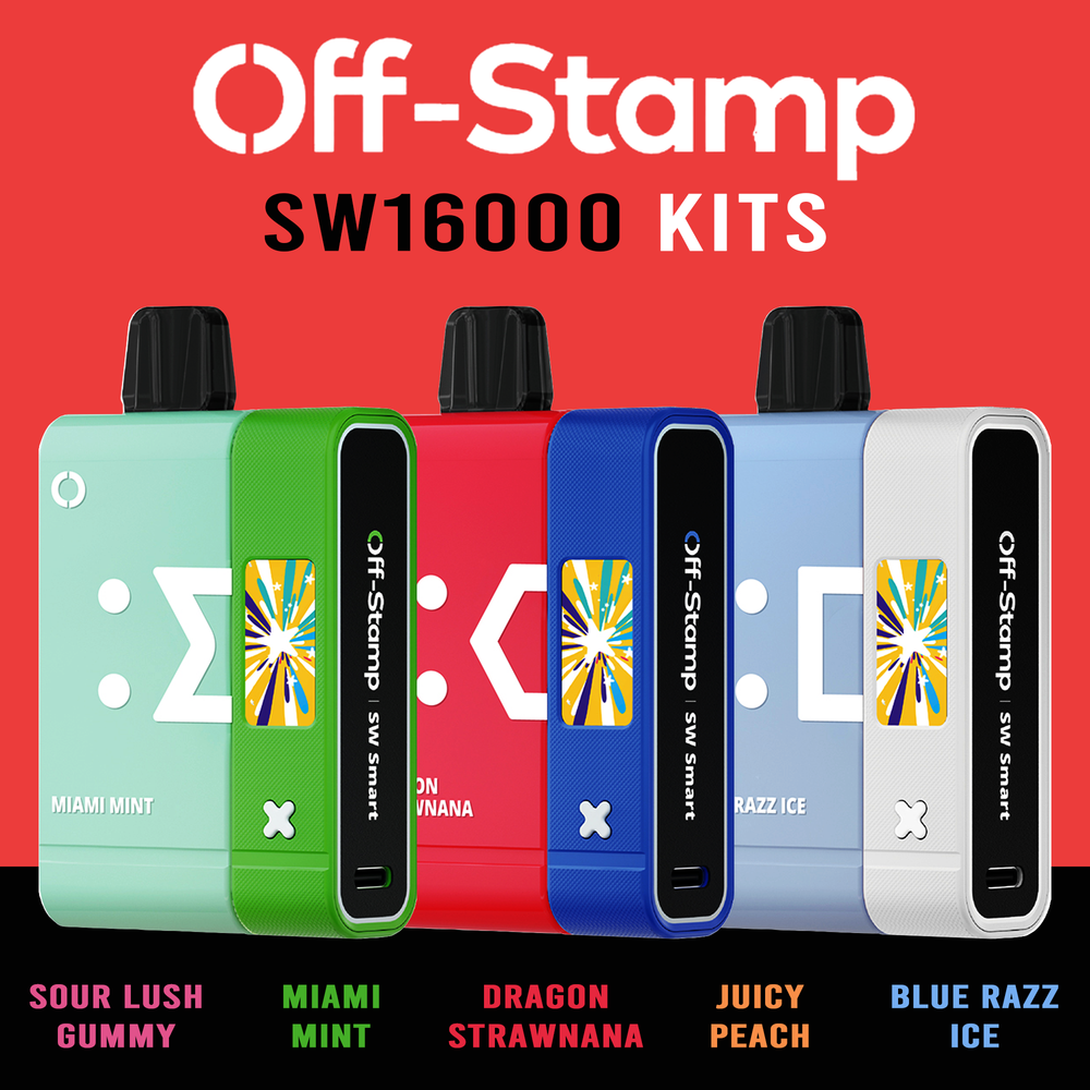OFF STAMP SW16000 DISPOSABLE VAPE (FULL KIT) 16,000 PUFFS 17ML - DISPLAY OF 5