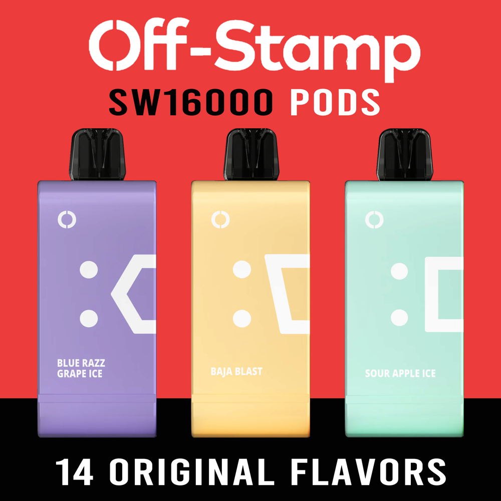 OFF STAMP SW16000 (REPLACEMENT POD ONLY) 16,000 PUFFS 17ML - DISPLAY OF 5