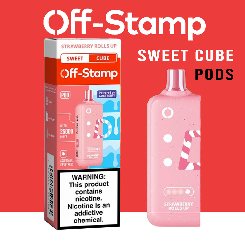 OFF STAMP SWEET CUBE 25,000 PUFFS 18ML DISPOSABLE (POD ONLY) - DISPLAY OF 5