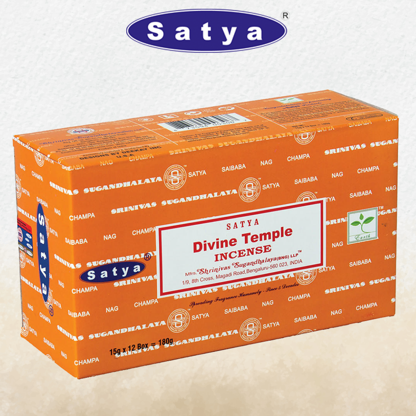 SATYA - DIVINE TEMPLE INCENSE STICKS - 12CT