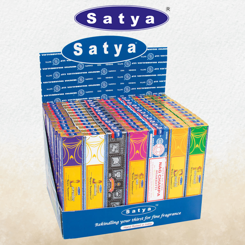 SATYA ASSORTED INCENSE DISPLAY - 84CT